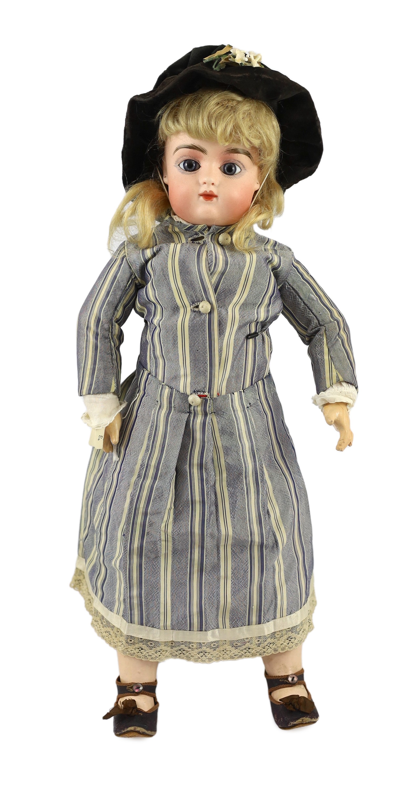 A Pintel and Godchaux bisque fashion doll, French, circa 1890, 18in.